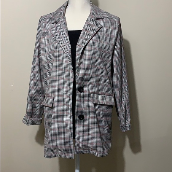 Daisy Street Jackets & Blazers - Lightweight Plaid Blazer